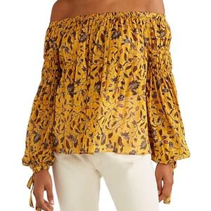 Ulla Johnson Yellow Floral Top